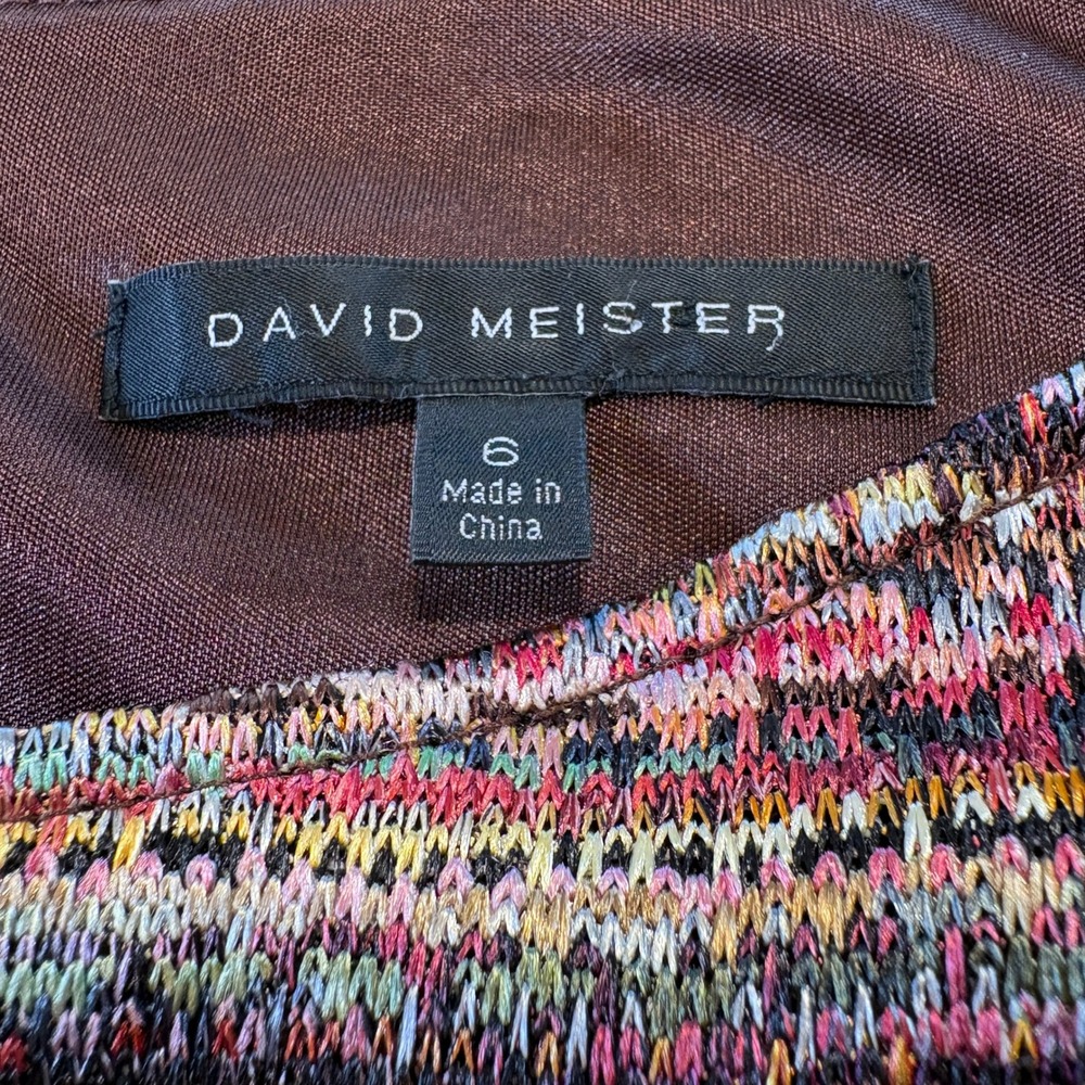 David Meister Womens Multi Colored Bodycon Sleeveless Sheath Dress Size 6 - Picture 8 of 9